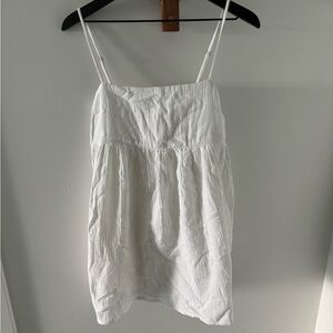 O’Neil white linen dress